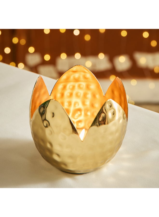 Home Box Hammered Gold Votive Candleholder for Home Decor - Image 1